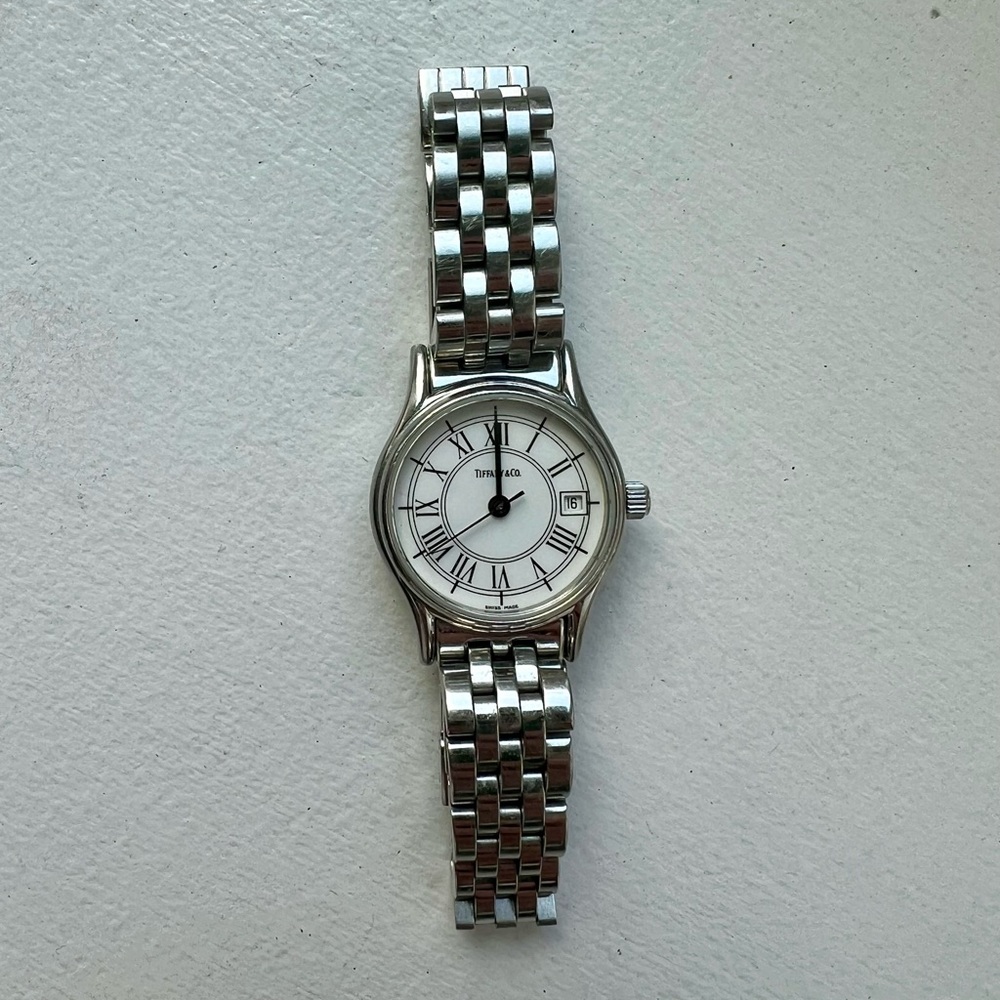 Tiffany & Co. Silver Roman Numeral Watch